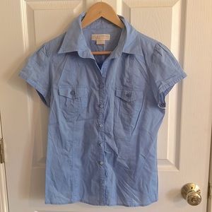 2/$18 Michael by Michael Kors Short Sleeve Button Down Sz. M